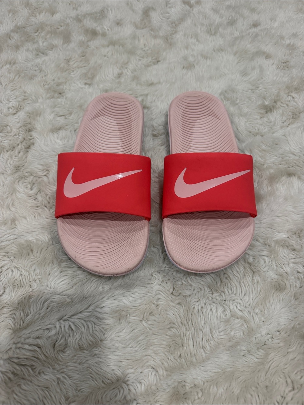 Nike Kawa Kids' Slides with Swoosh in Pink Youth Girls Size 4